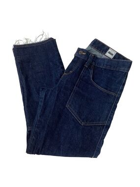 Gamine Workwear Selvedge Denim Jeans Dungarees Made in USA Size 6 Released Hem